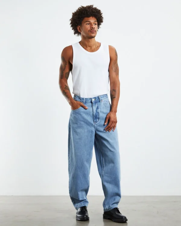 Shop SPENCER PROJECT Wide Boy Jeans 90'S Light Blue