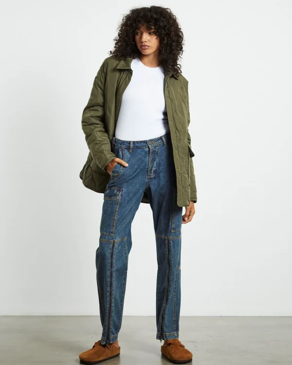 Cheap ONE TEASPOON Zipped Cargo Motion Jeans Used Blue