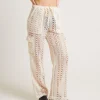 Cheap SUBTITLED Zulu Crochet Cargo Pants In Milky White